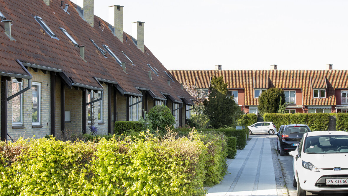 Villavej med rækkehuse