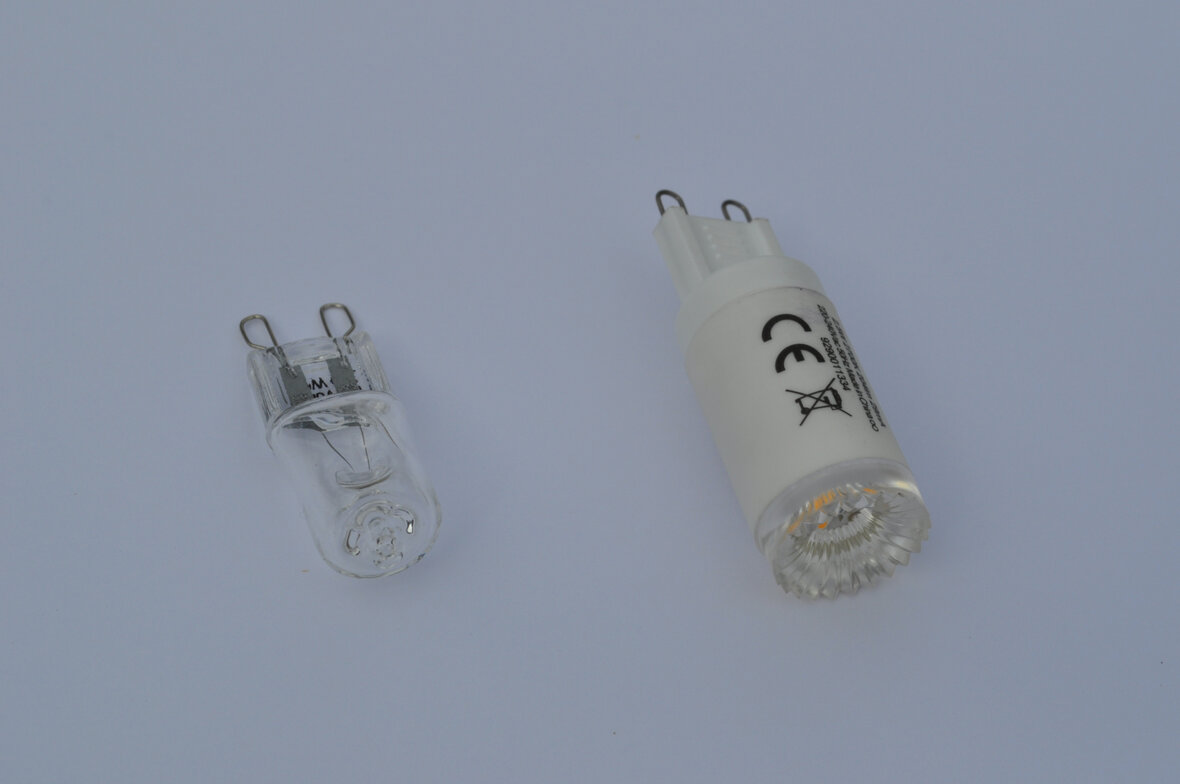 halogenpære g9 og LED-pære