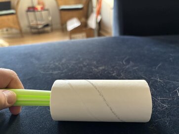 fjern kattehår med fnugrulle