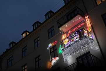 julelys på altanen Julelys på altanen